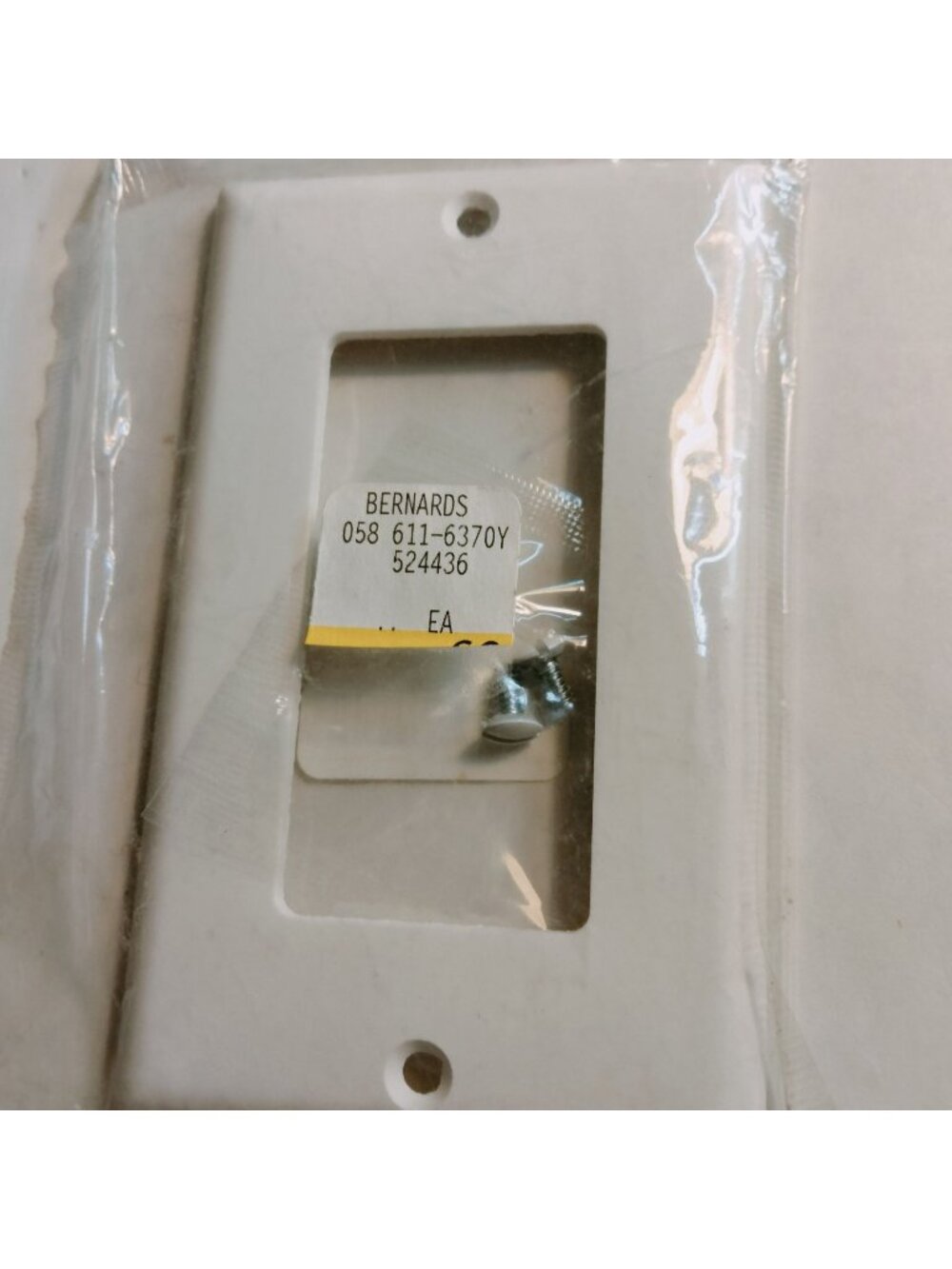 White Plastic Rectangular One Gang Single Rocker Toggle Wall Plate Light Switch